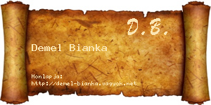 Demel Bianka névjegykártya