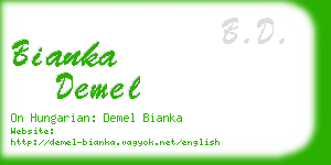 bianka demel business card